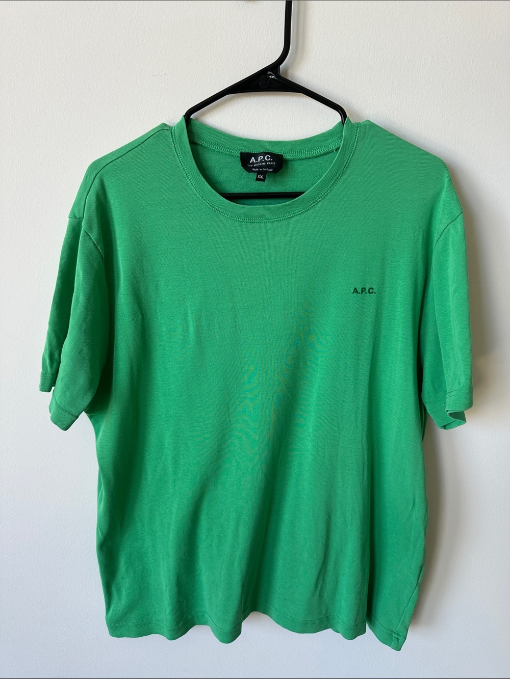 A.P.C. Green Minimal Logo Crewneck Tee